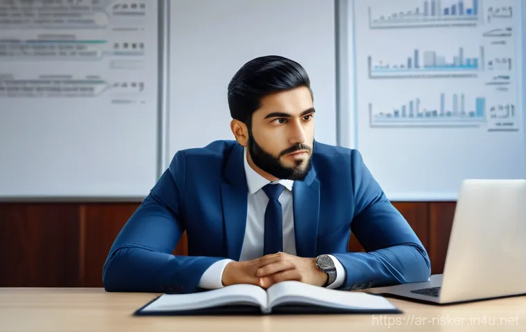 위험관리기술자 시험일정 및 준비 체크리스트 - A confident and successful professional, mid-30s, of diverse background, dressed in elegant business...